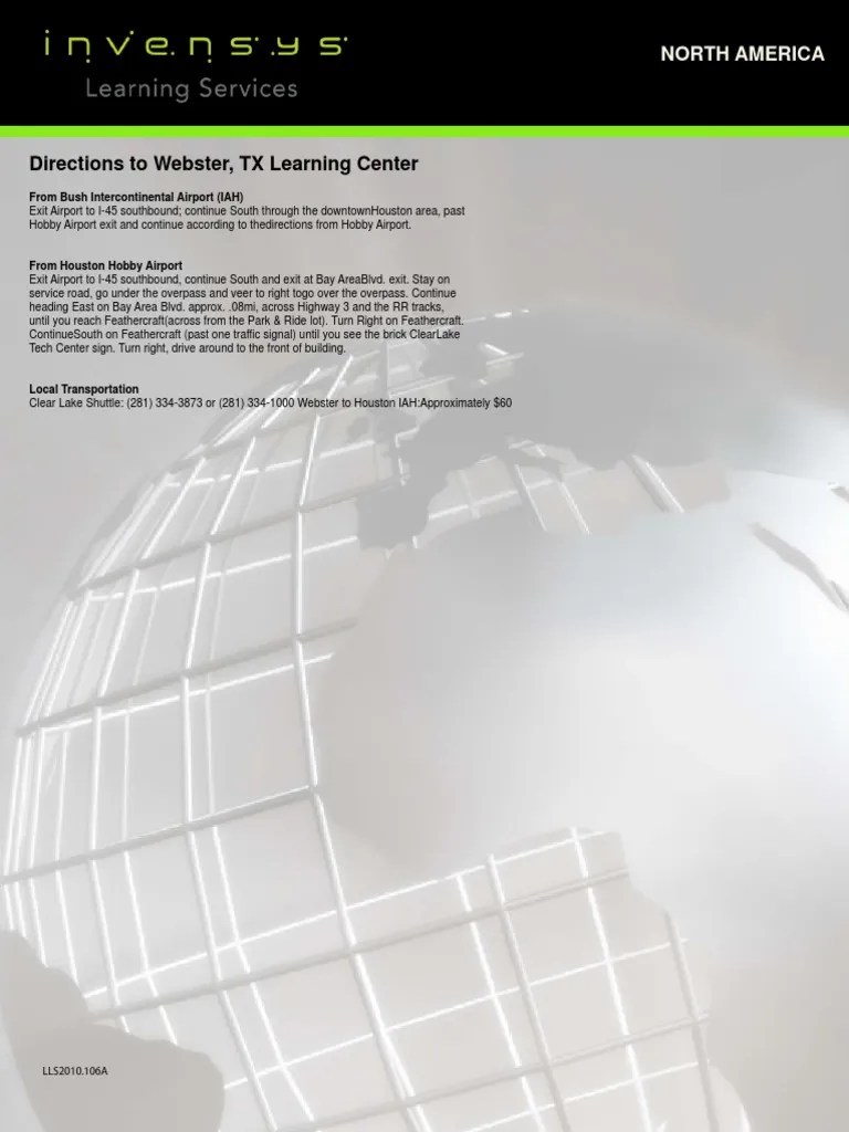 Directions To ster, TX Learning Center North America PDF