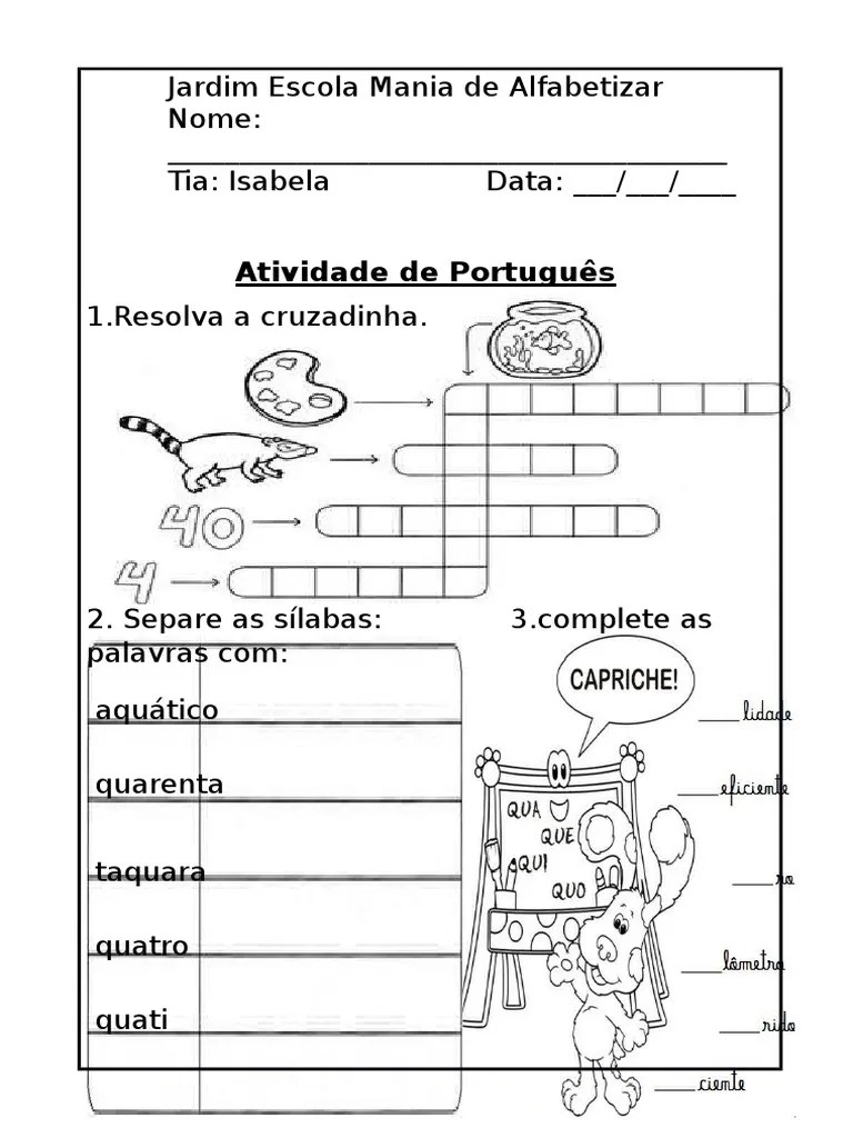 Atividade em Letra Cursiva Dificuldade QuaQueQuiQuo PDF