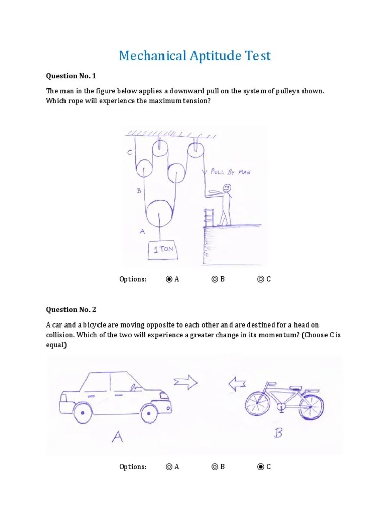 Mechanical Aptitude Test PDF