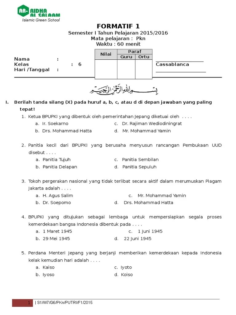 Sebutkan Rumusan Pancasila Menurut Piagam Jakarta - Coba Sebutkan