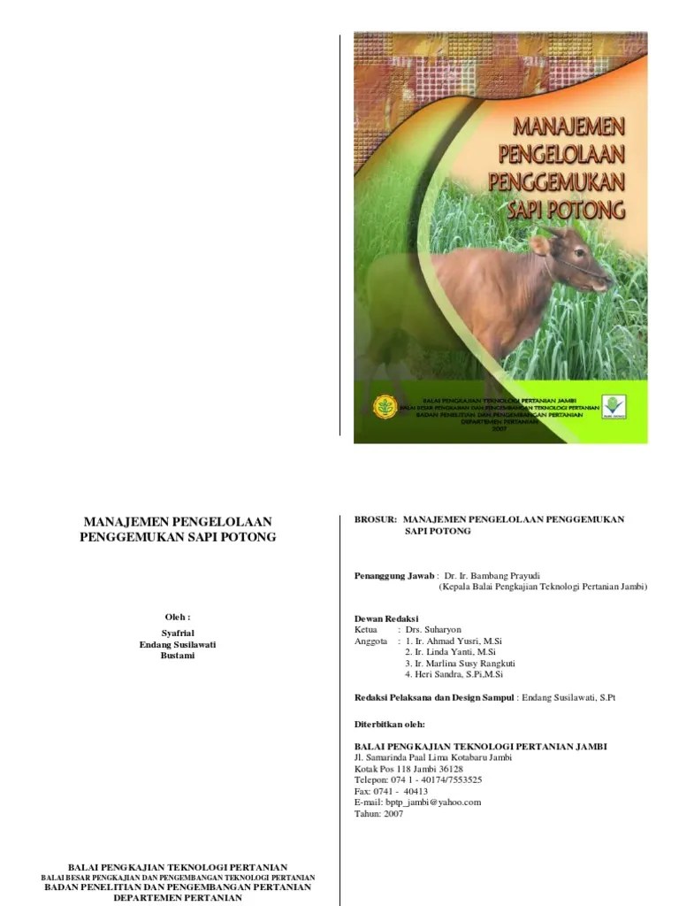 Manajemen Penggemukan Sapi Potong