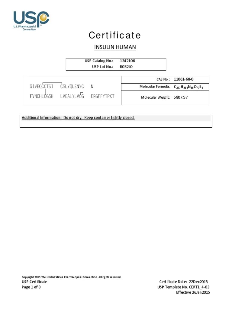 USP STD COA Business