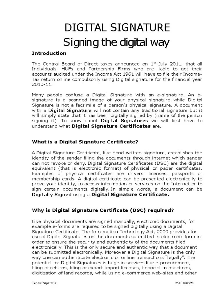 Digital Signature an Article Cryptography Key (Cryptography)