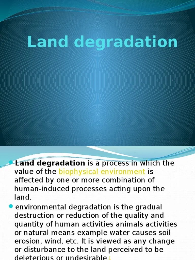 Land Degradation Landslide Soil