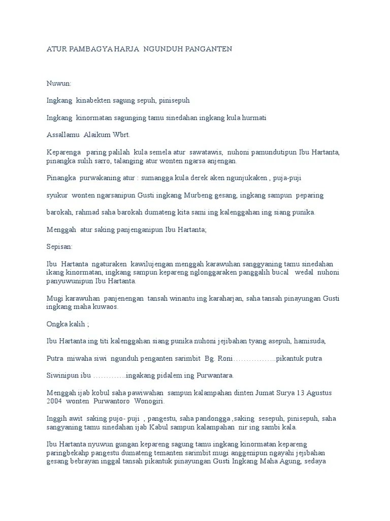 Pidato Atur Pambagyo Singkat – Lakaran