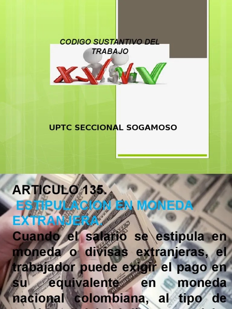 código Sustantivo Del Trabajo art. 135139