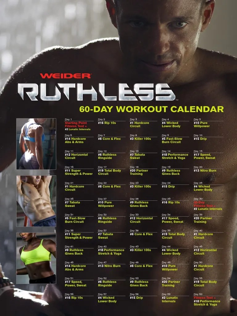 Ruthless Workout Calendar.pdf Sports