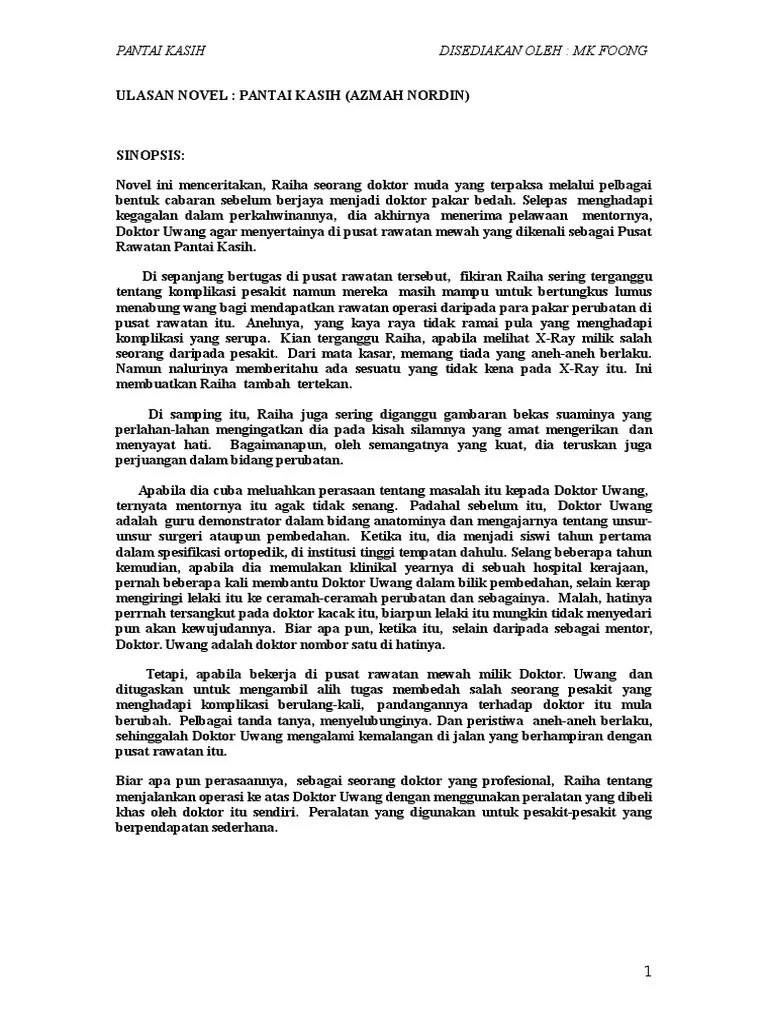Nota Novel Pantai Kasih