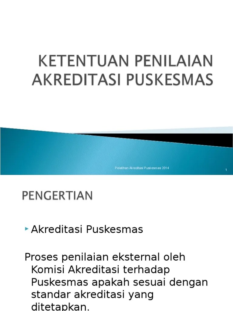 Pelatihan Akreditasi Puskesmas 2014