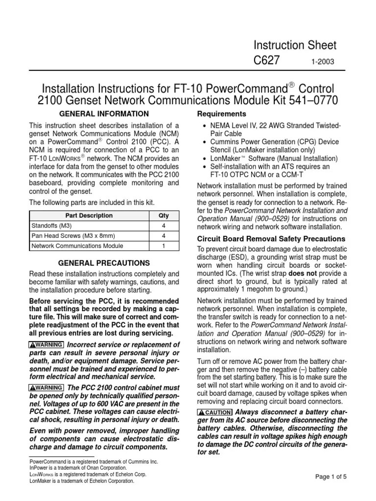 PCC2100 Instruction Sheet | PDF | Battery (Electricity) | Node (Networking)