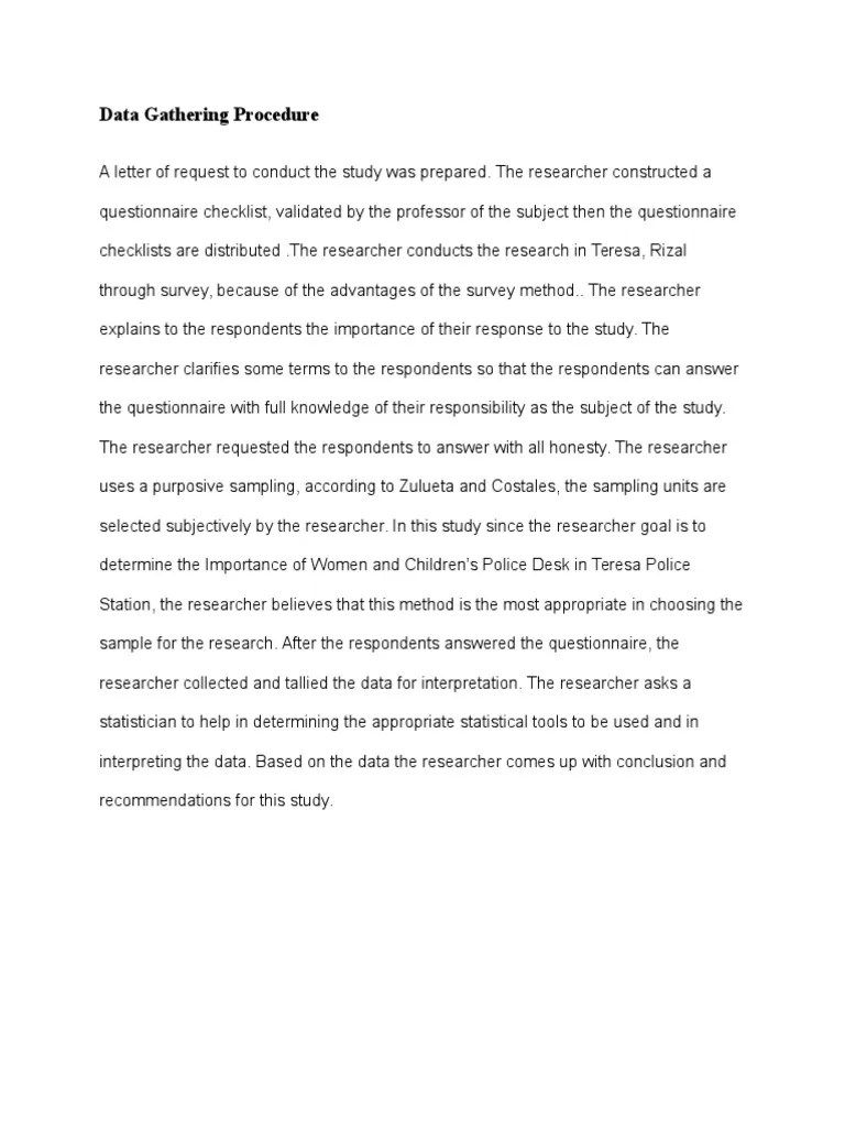 Data Gathering Procedure PDF