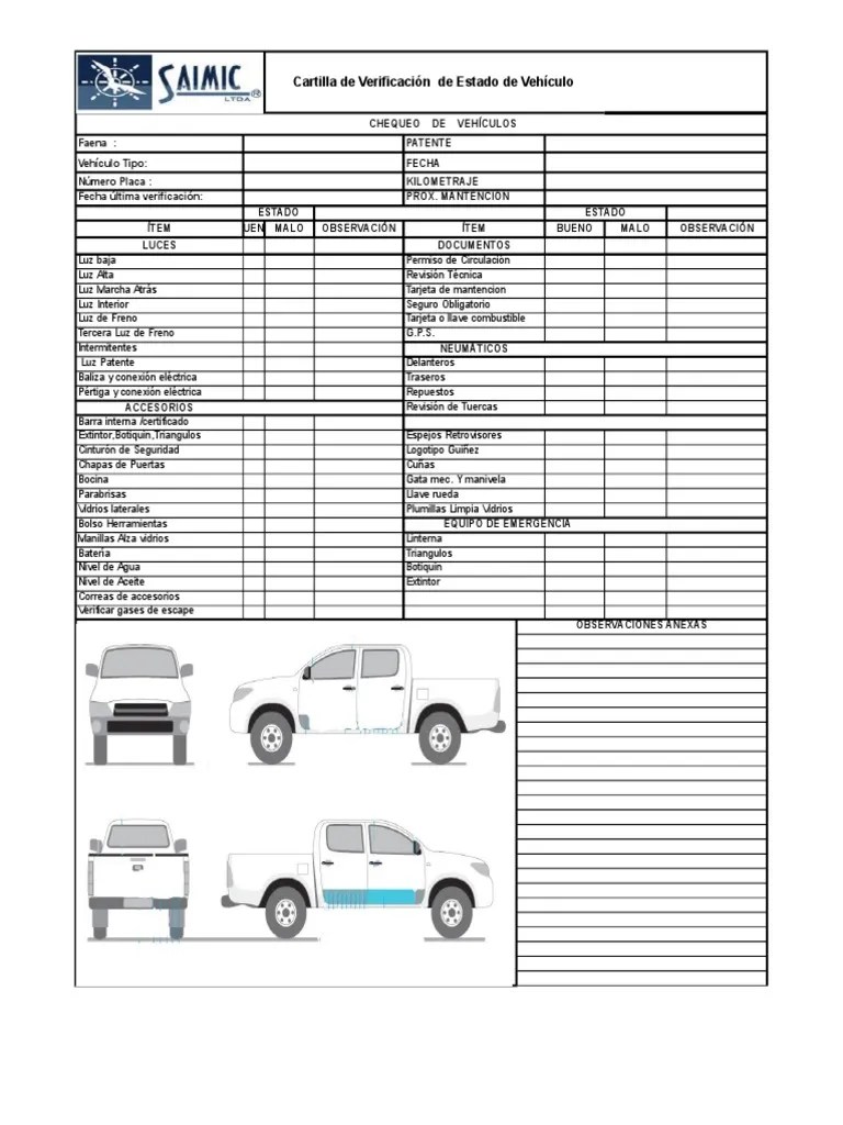 Check List Vehiculo Pasajeros Coche Industria Automotriz Images and