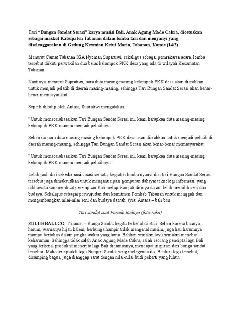 Gambar Bunga Sandat Bali - Gambar Bunga