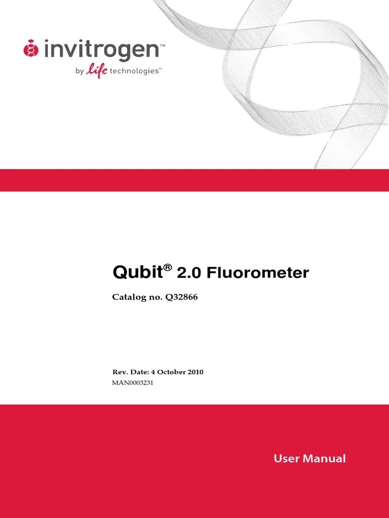 Qubit 2 Fluorometer User Manual PDF Assay Dna