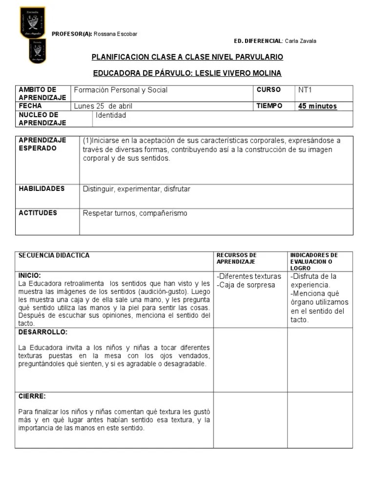 Planificaciones Pre Kinder Jardín de infancia Aprendizaje