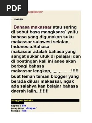 Belajar Bahasa Makassar | PDF
