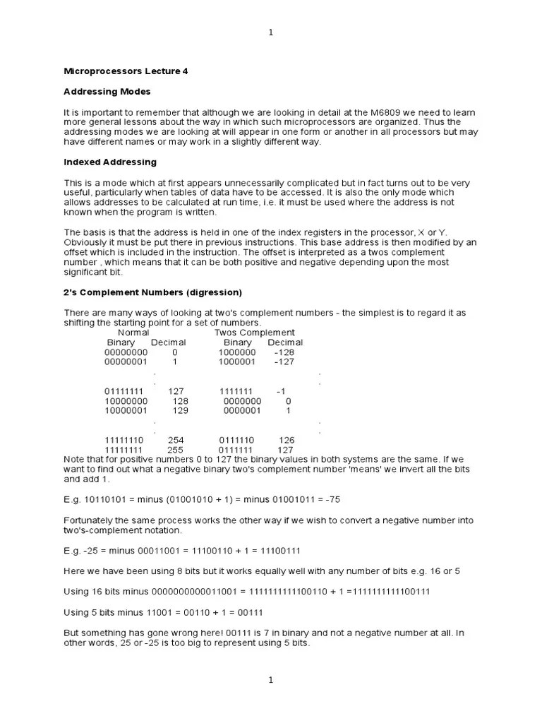 Microprocessors Lecture 4 New PDF Instruction Set Computer Data