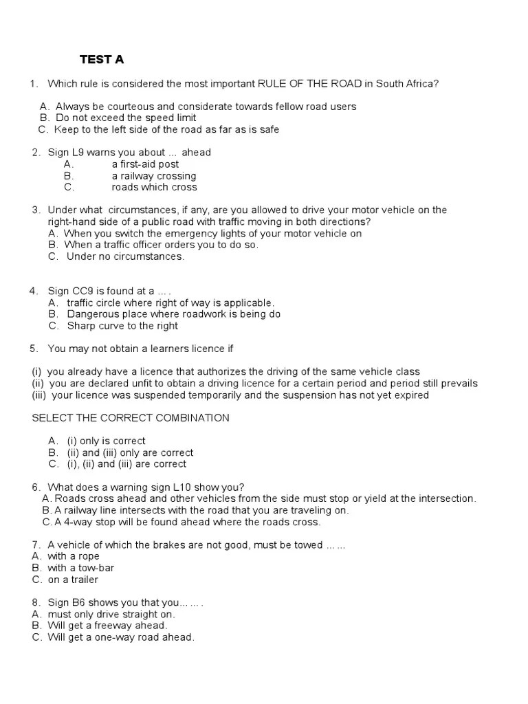 Learner Driver Manual NaTIS