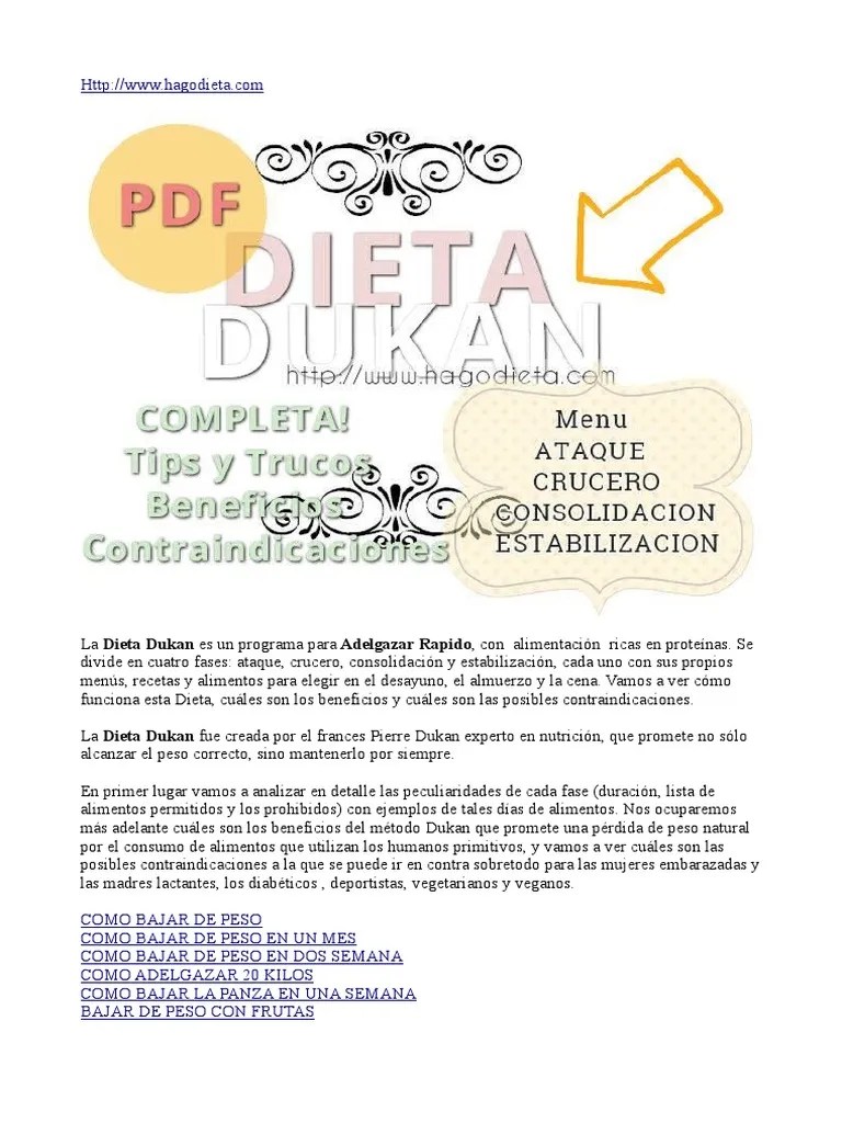Dieta Dukan Menu Fases Completo PDF Http Www Hagodieta Com Dieta