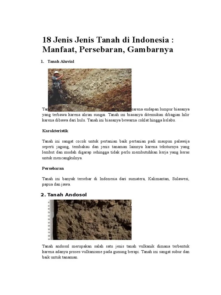 Jenis Tanah Yang Kurang Subur Untuk Bercocok Tanam