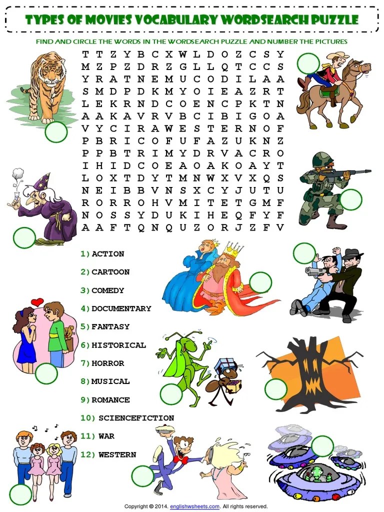 Types of movies. Films and movies Worksheet. Types of films Wordsearch. Types of movies in English. Wordsearch Worksheets.