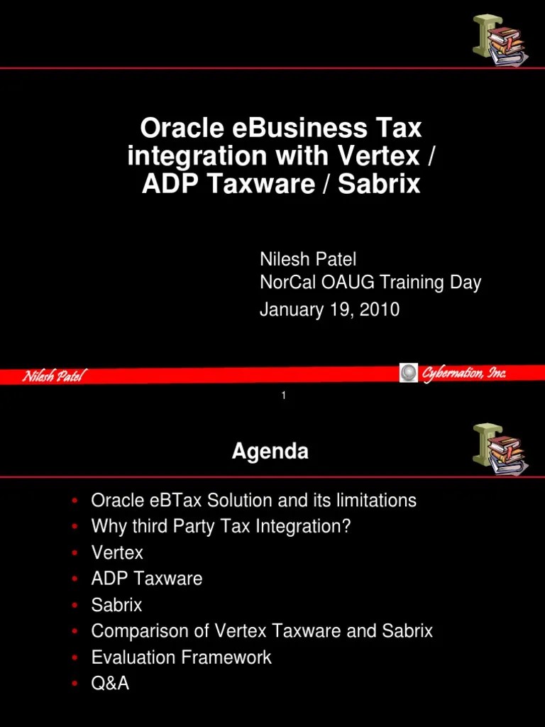 Oracle and Tax.pdf Application Programming Interface Taxes