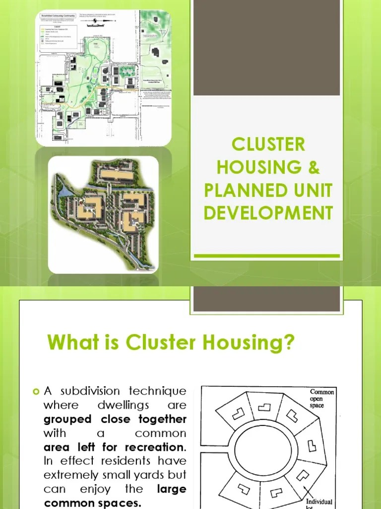 Cluster Housing & Planned Unit Development PDF PDF Land Use