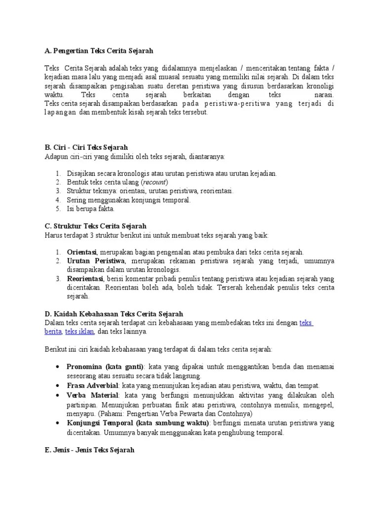 TEKS CERITA SEJARAH-Erika Olistia | PDF