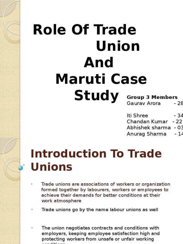 Trade Union PPT Trade Union Employment