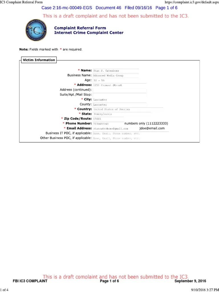 Recorded U.S. District Court Case No. 16Mc0049 Chapter 11 Appeal