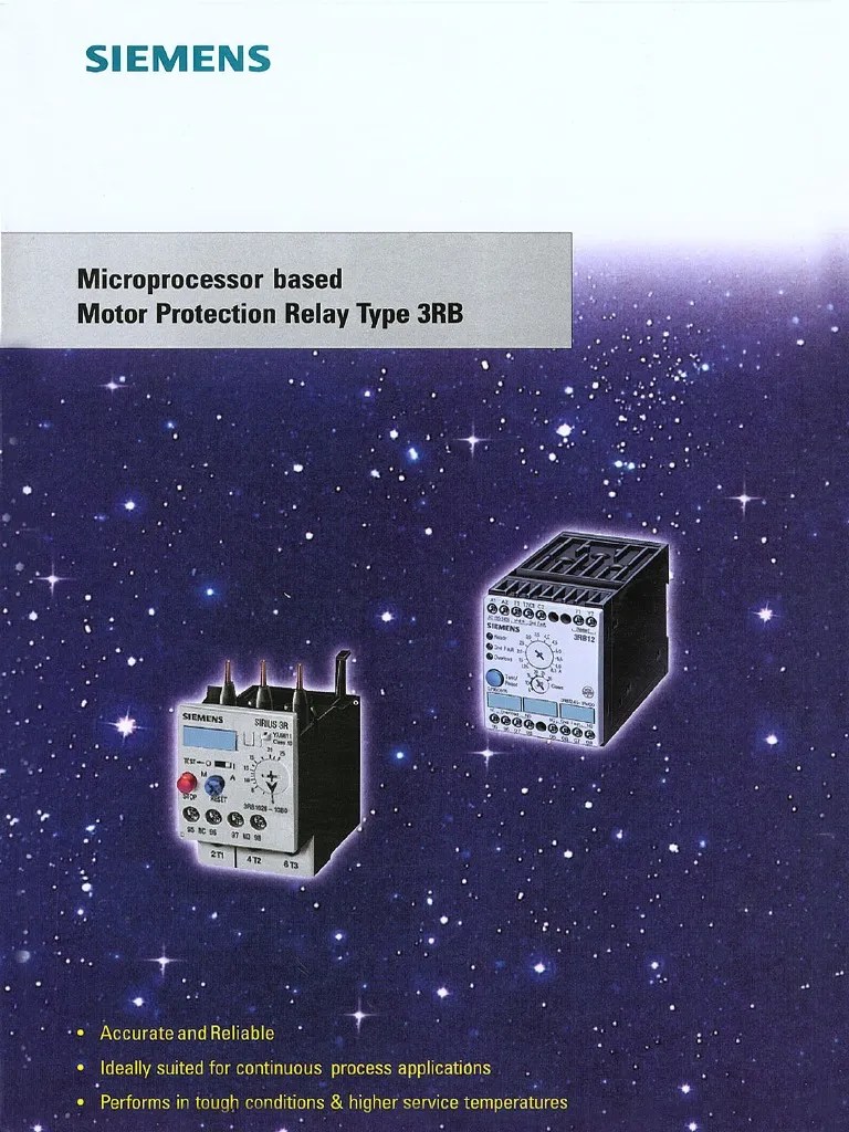 Microprocessor Based Motor Protection Relay Type 3RB PDF PDF