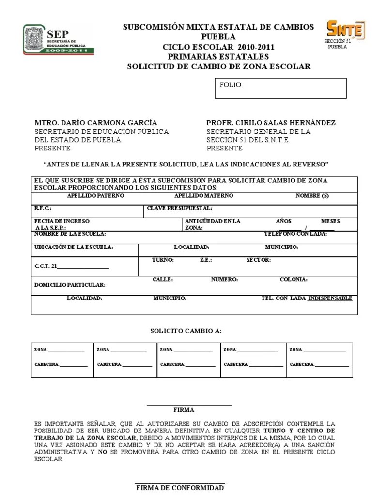 Formato Solicitud de Cambio Com Sepsnte