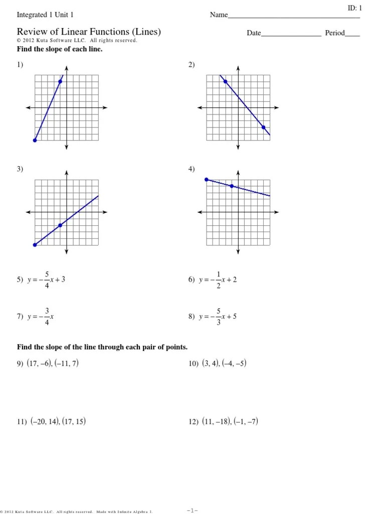 Review of Linear Functions | PDF | Mathematical Analysis | Equations