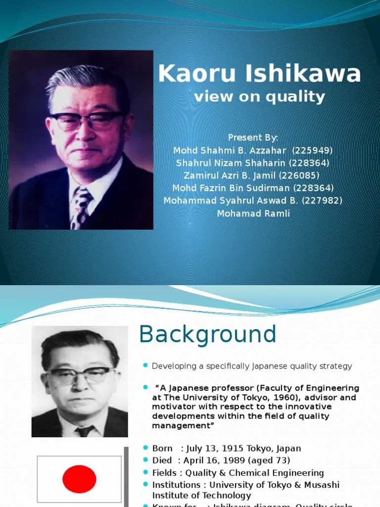 Kaoru Ishikawa View On Quality PDF Chart Histogram