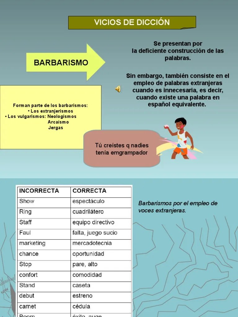 VICIOS_DEL_LENGUAJE.ppt Palabra LingÃ¼Ã­stica