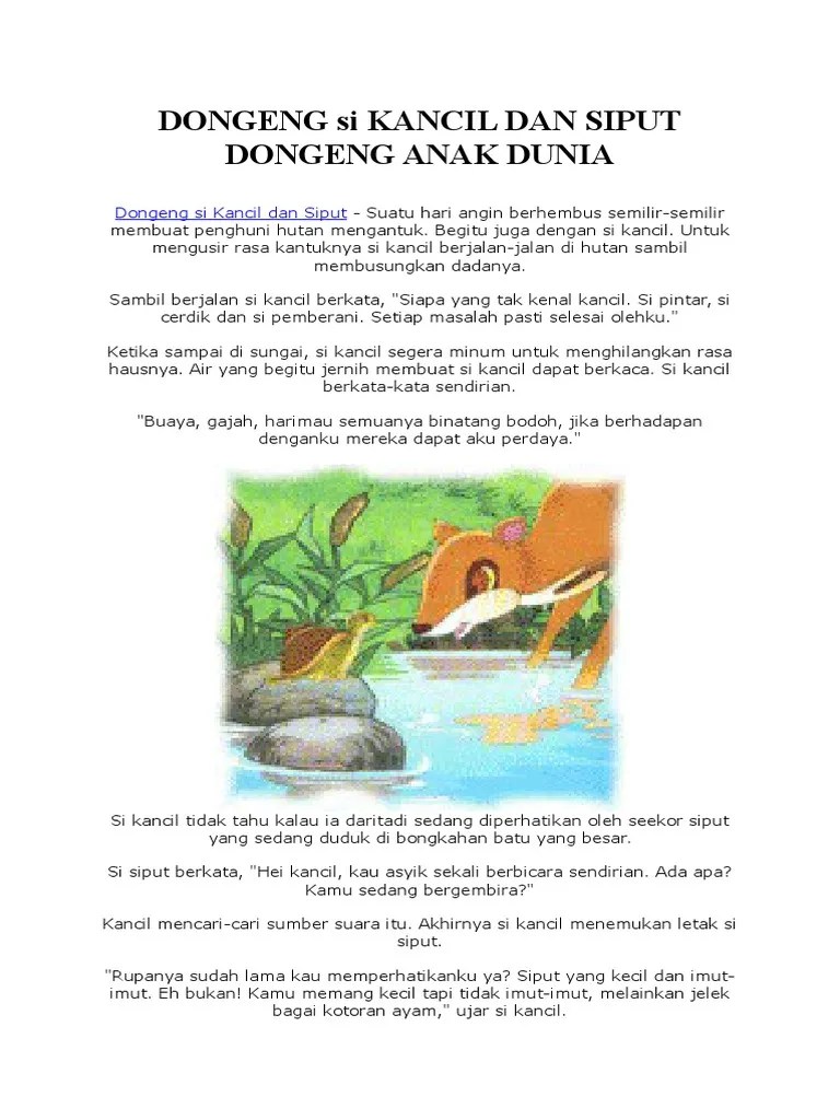 Dongeng Si Kancil Dan Siput Dongeng Anak Dunia | PDF