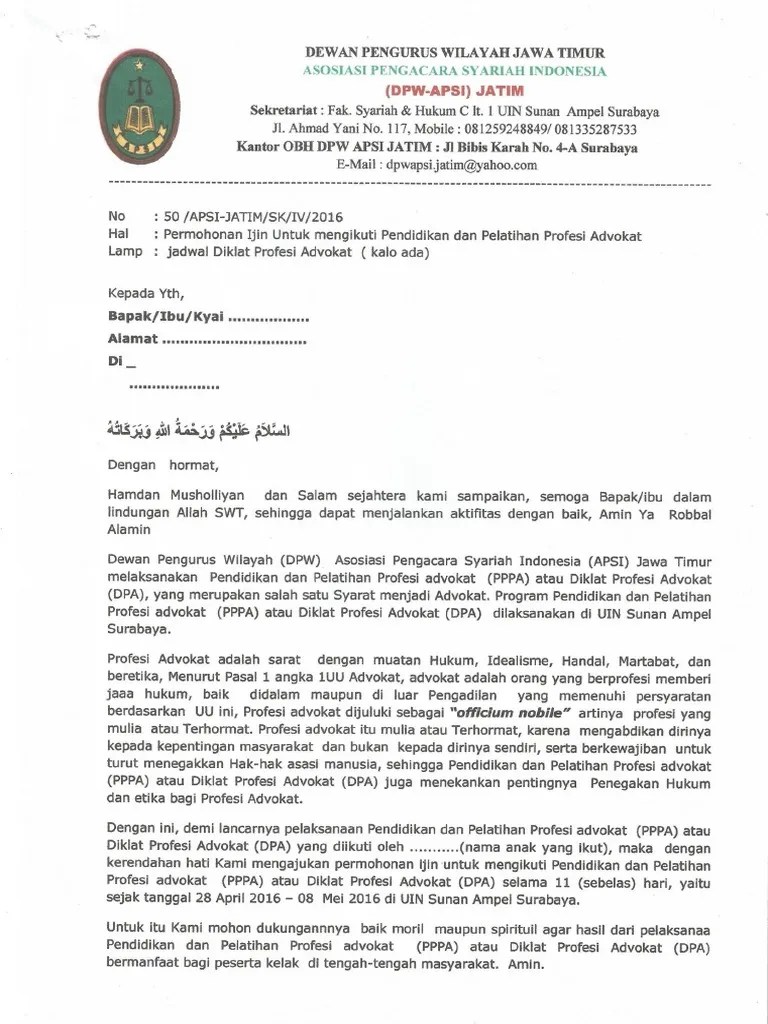 Surat Izin Pkpa | PDF