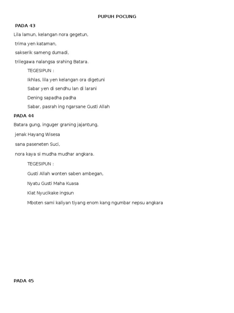 Pupuh Pocung | PDF
