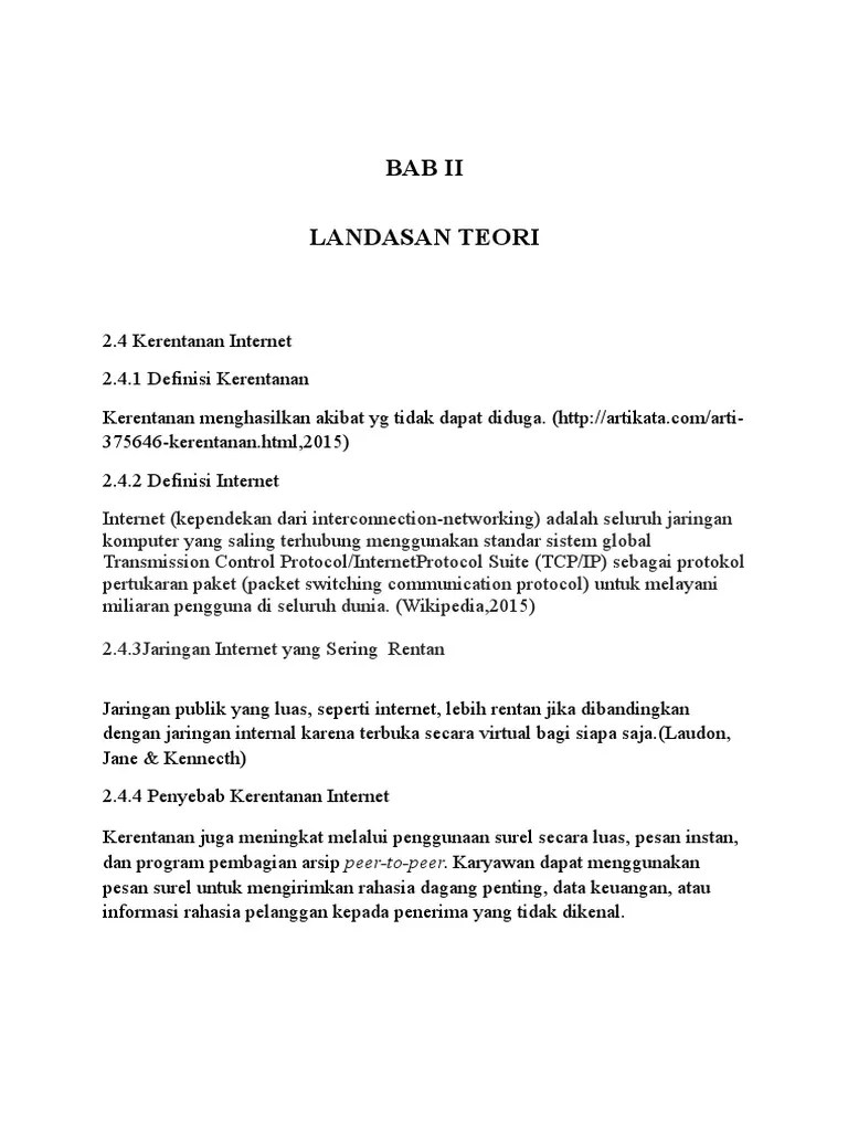 Landasan Teori Outline SIM | PDF