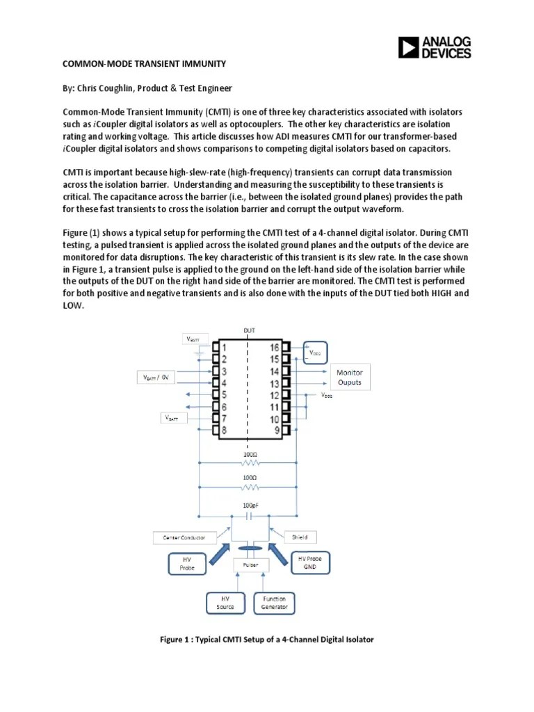 Common Mode NOise Measurement PDF PDF Capacitor Transformer