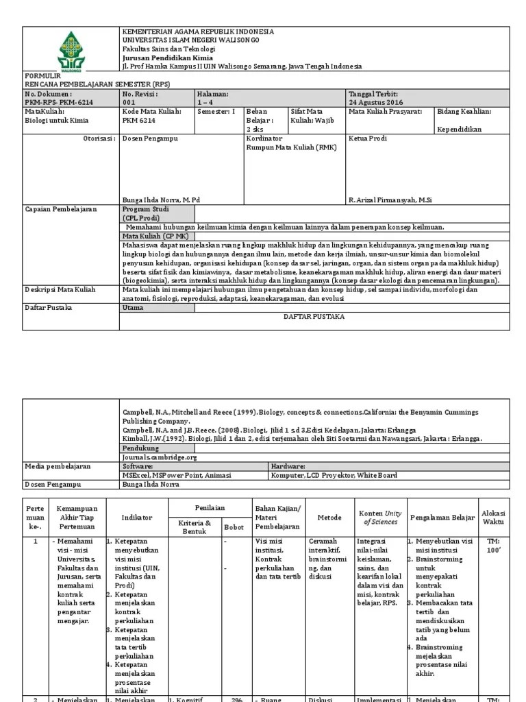 Materi Kuliah Biologi Umum Perguruan Tinggi Seputaran Guru