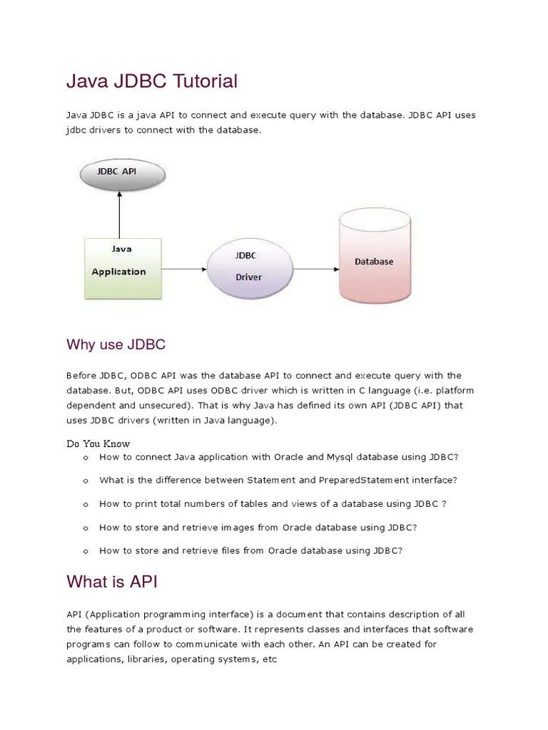 Java JDBC Tutorial System Software Digital & Social Media