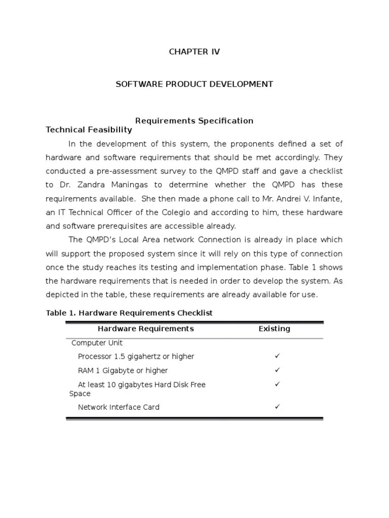 Table 1. Hardware Requirements Checklist Hardware Requirements Existing