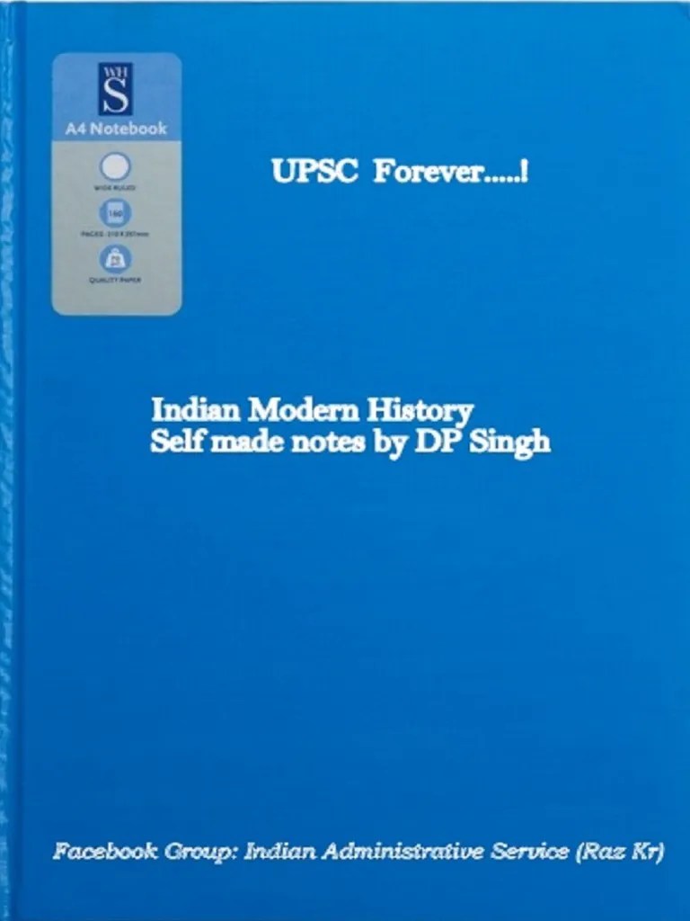 Self Made Modern History Notes (UPSC Topper's DP Singh) PDF