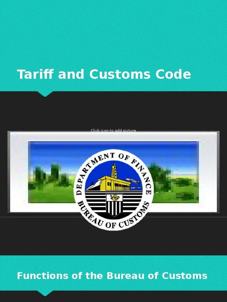 Tariff and Customs Code Functions PDF Customs U.S. Securities And Exchange Commission
