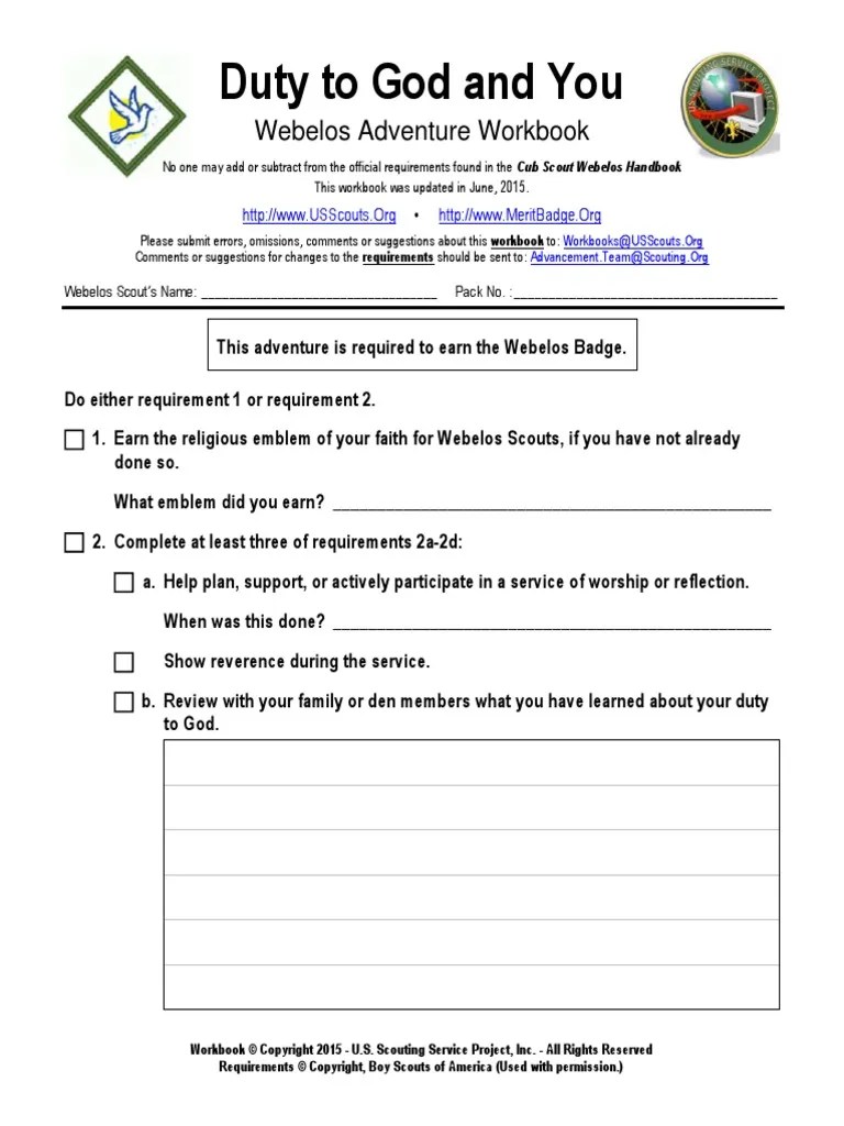 DutytoGodandYou Boy Scouts Of America Scouting