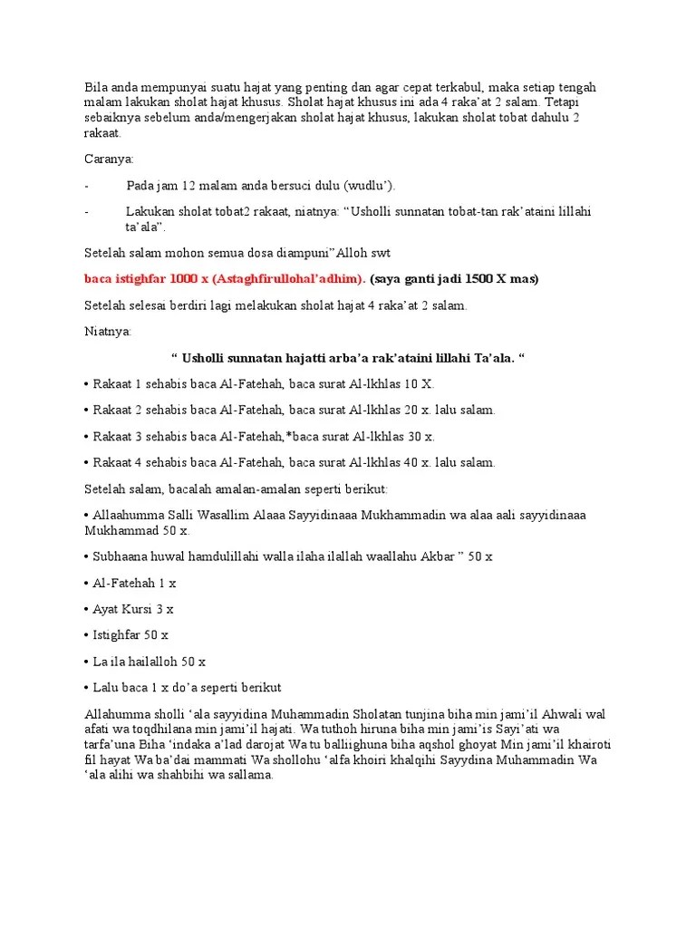 TMP - 4657-Doa Shalat Hajat Khusus1088124763 | PDF