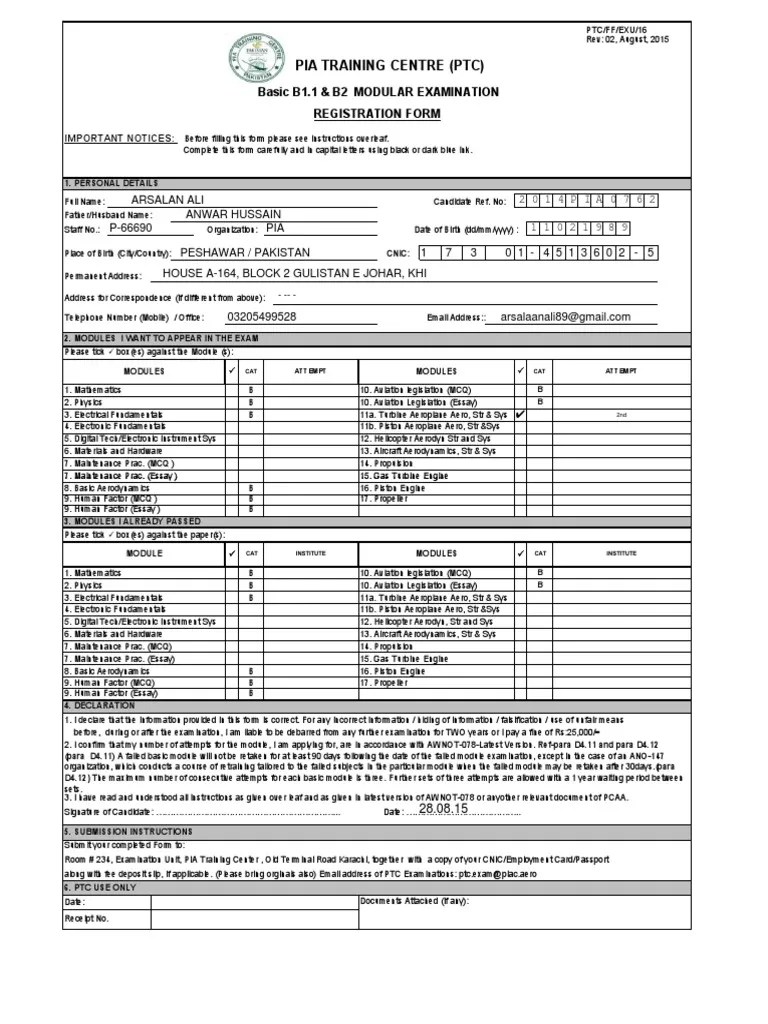 Revised Registration_Form_B1 & B2.pdf | Airplane | Aerospace
