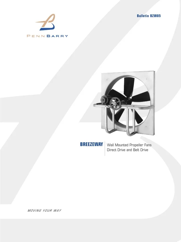 Breezeway PDF Mechanical Fan Horsepower