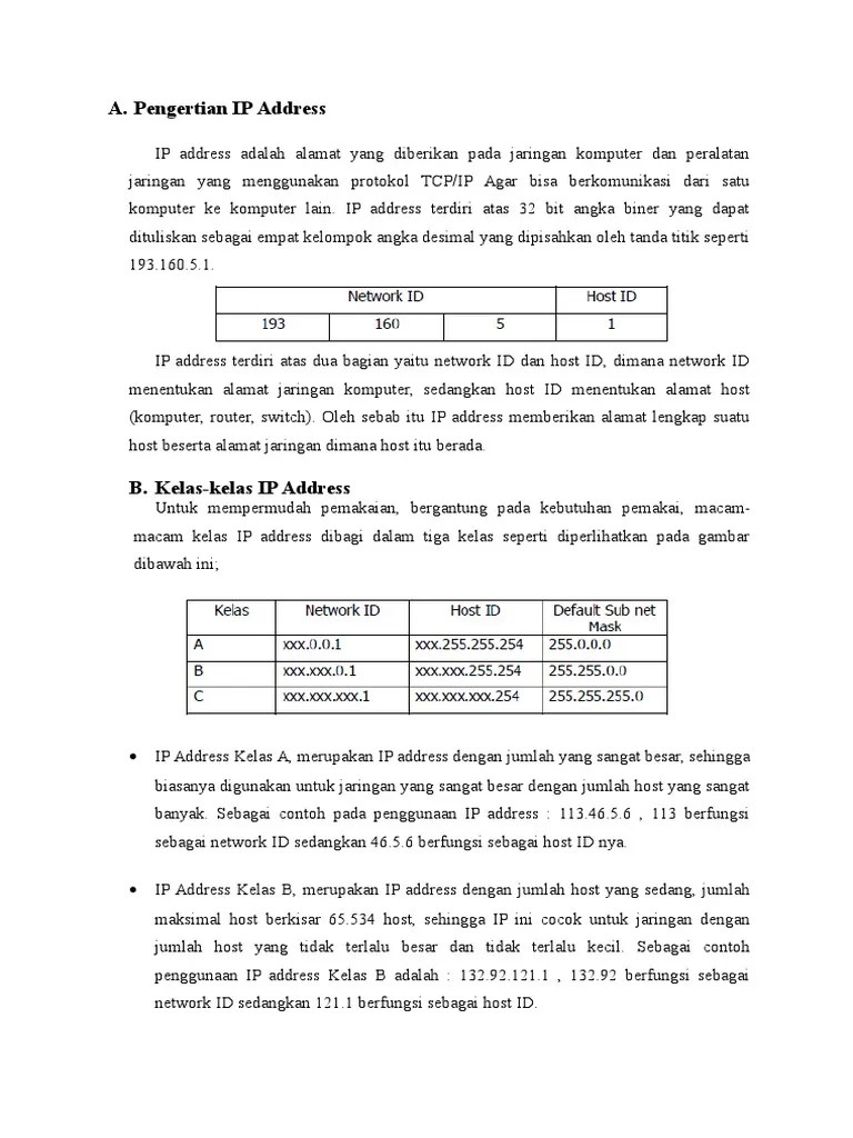 Pengertian Ip Address | PDF